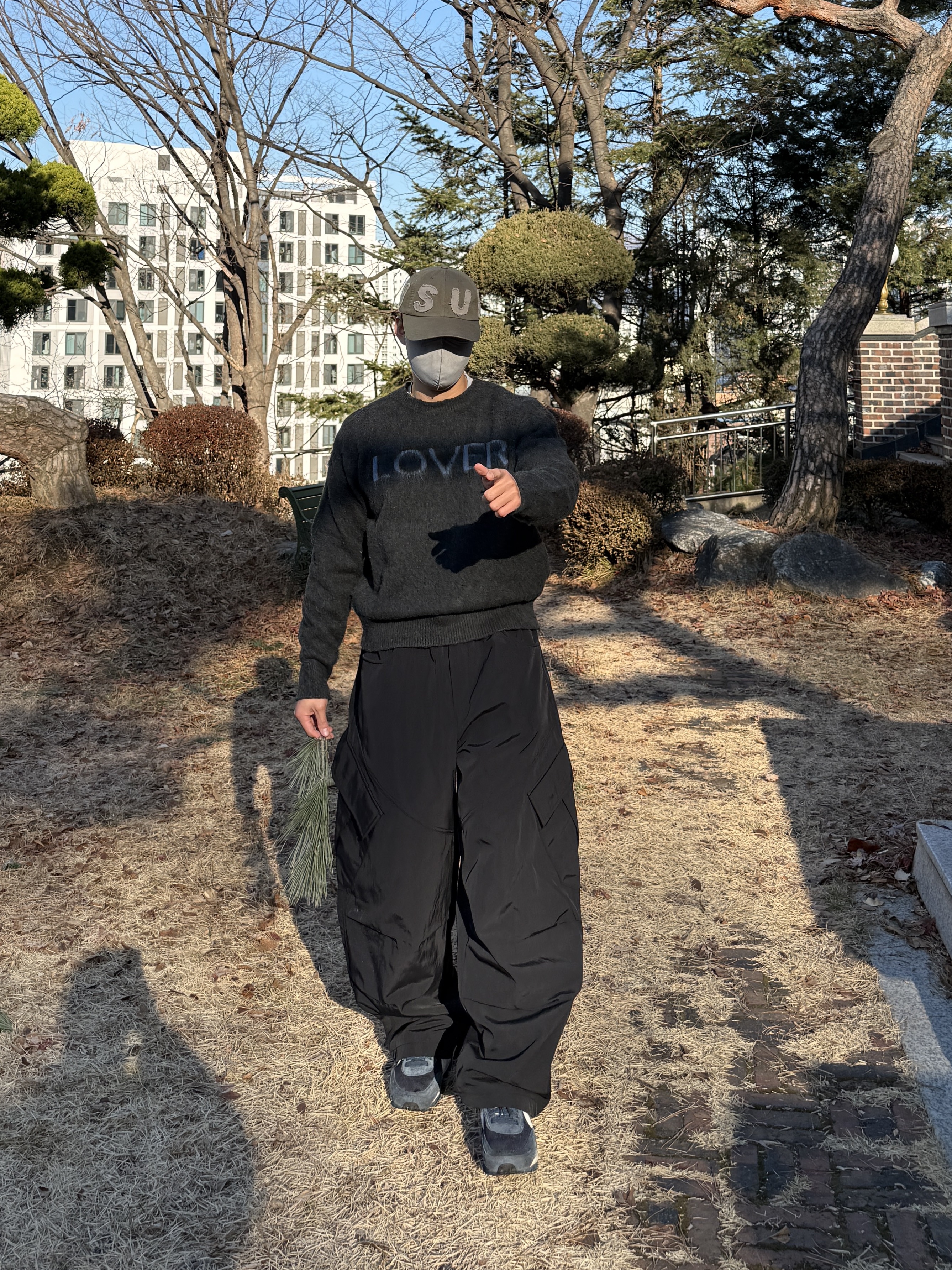 Nike x Sacai x Fragment LDWaffle Blackened Blue 착용 스타일 - 2