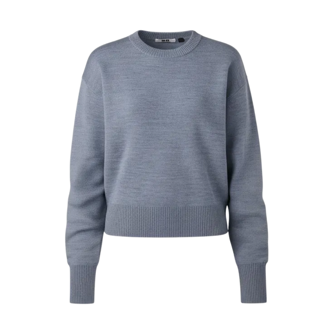 (W) 유니클로 U 더블 페이스 니트 스웨터 블루 - JP((W) Uniqlo U Double Face Knit Sweater Blue - JP) - 1