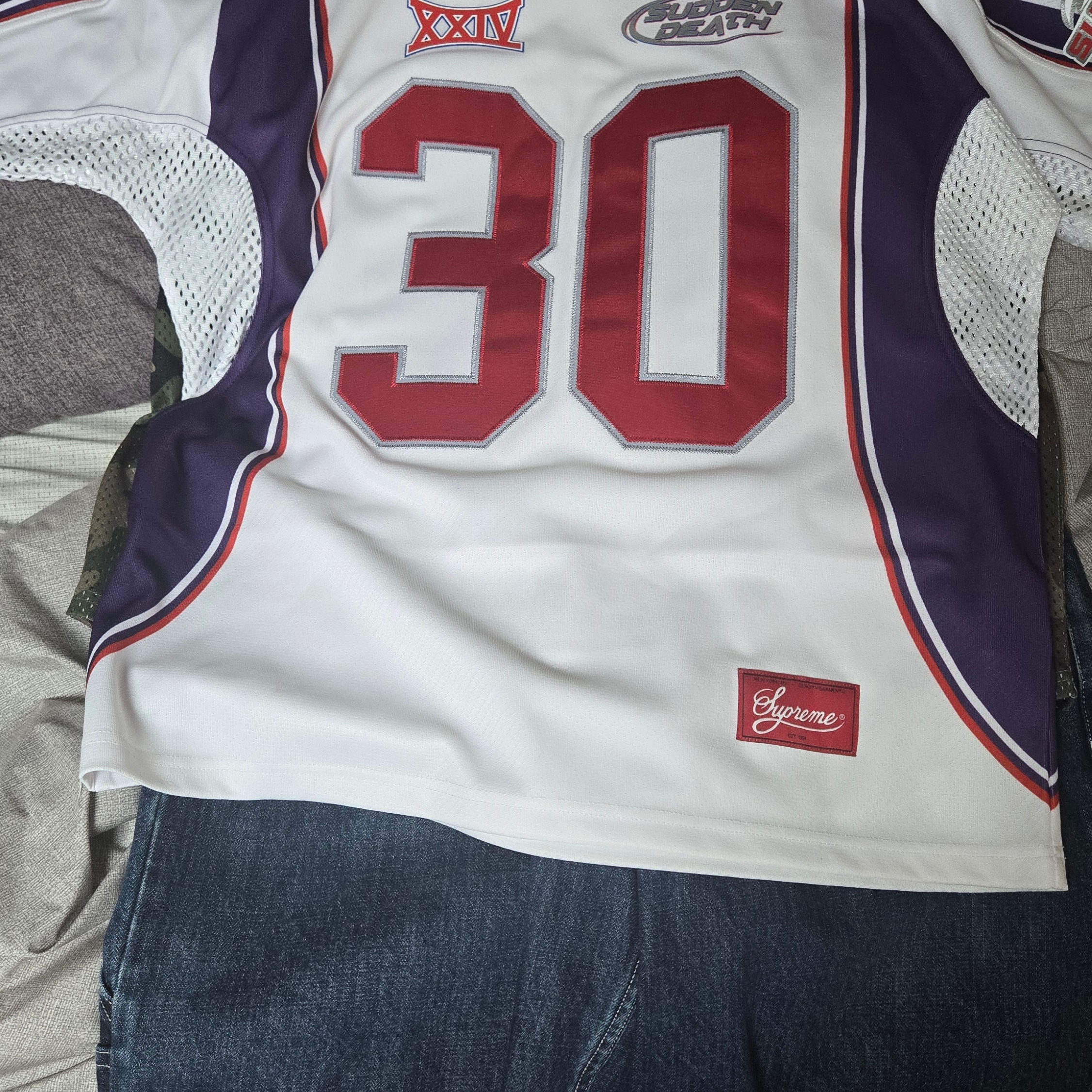 Supreme Bandana Football Jersey White - 25SS 착용 스타일 - 4