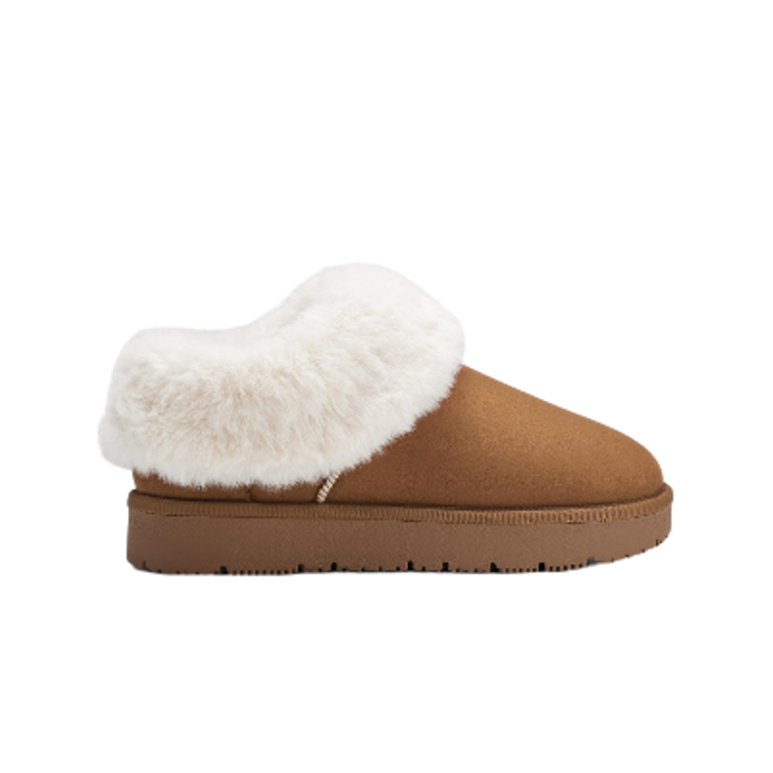 357929-36 (W) GU Fake Mouton Slippers Brown