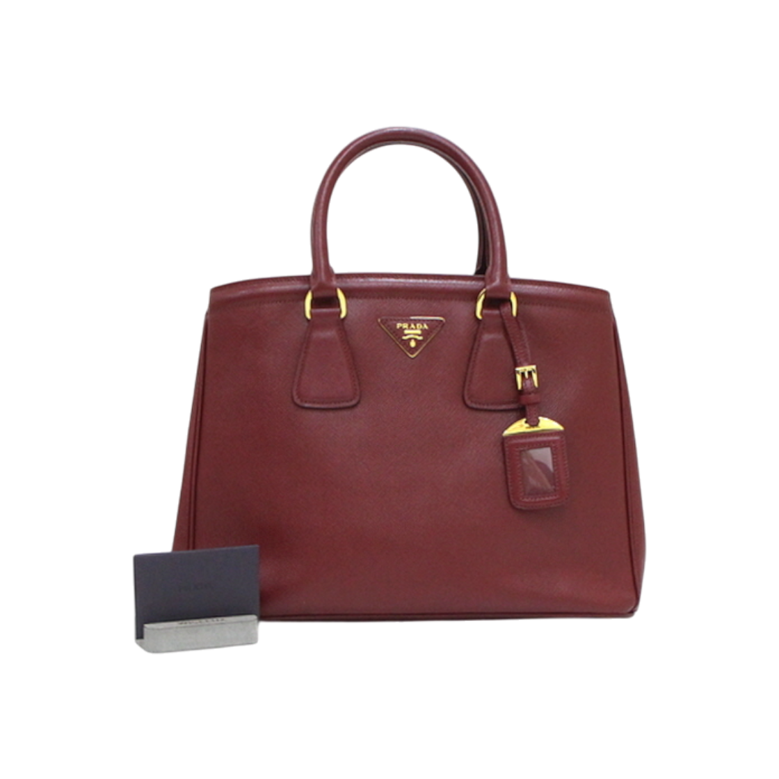 프라다 BN2402 CERISE 사피아노럭스 금장로고 여성 토트백aa59886(Prada BN2402 Cerise Saffiano Lux Gold Logo Tote Bag) - 1