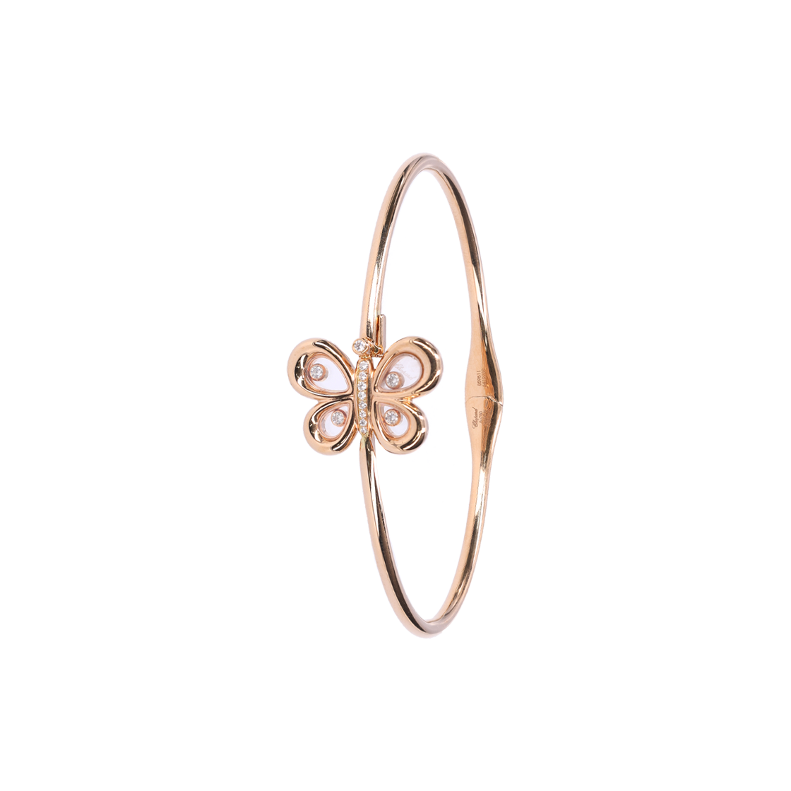 쇼파드 해피 하츠 뱅글 브레이슬릿 18K 로즈 골드 다이아몬드(Chopard Happy Hearts Bangle Bracelet in 18K Rose Gold with Diamonds)