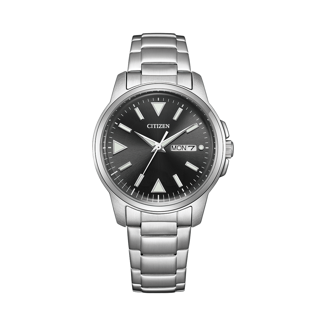 시티즌 에코드라이브 36.5mm 스테인리스 스틸 블랙 실버(Citizen Eco-Drive 36.5mm Stainless Steel Black Silver)