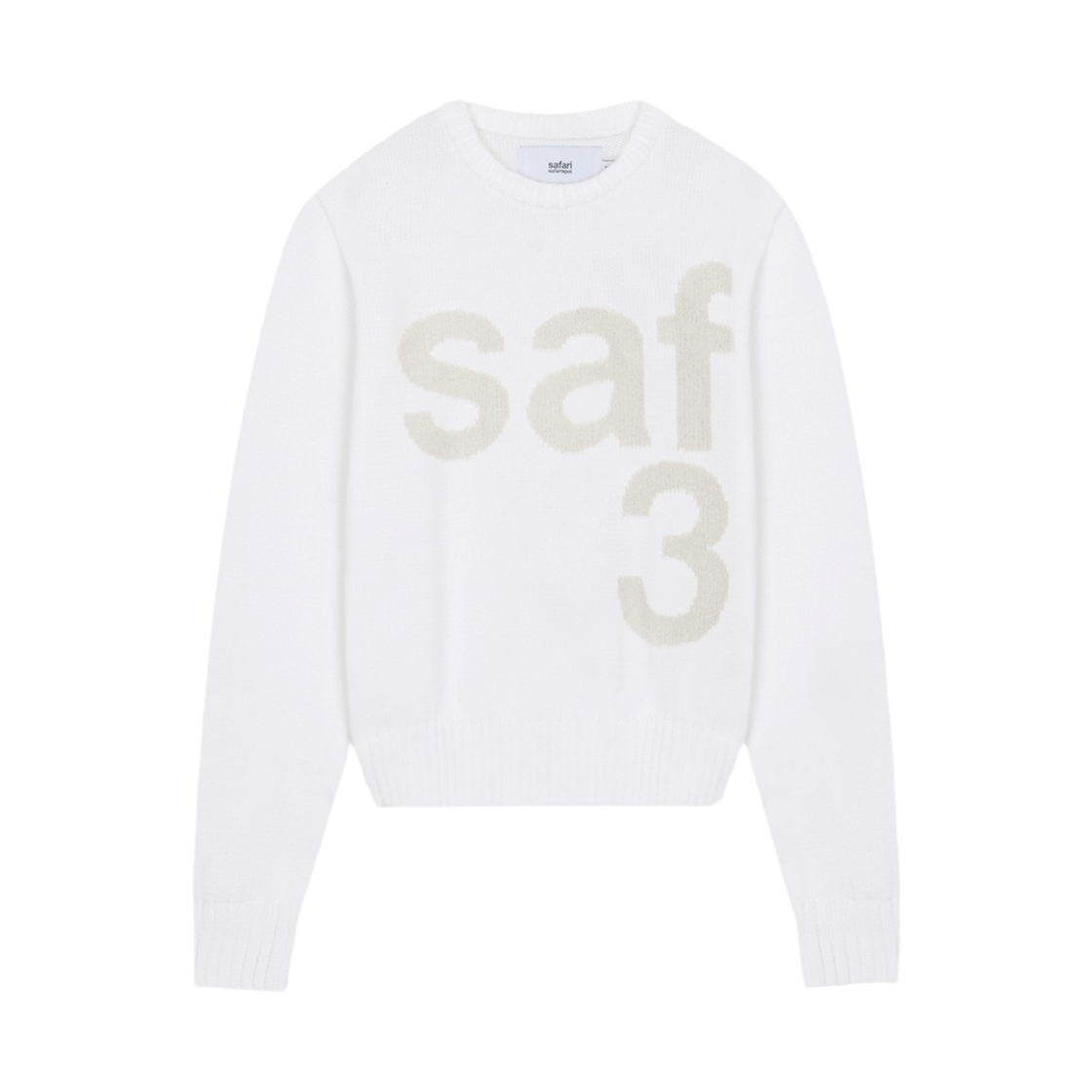 [KREAM 단독] 사파리스팟 1/2 베이직 사파리 니트 화이트([KREAM 단독] Safarispot 1/2 Basic Safari Knit White)