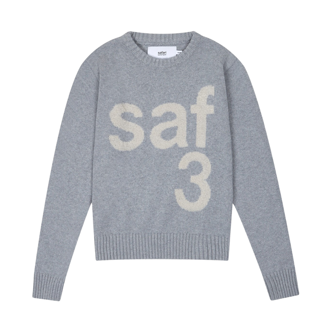 [KREAM 단독] 사파리스팟 1/2 베이직 사파리 니트 그레이([KREAM 단독] Safarispot 1/2 Basic Safari Knit Gray)