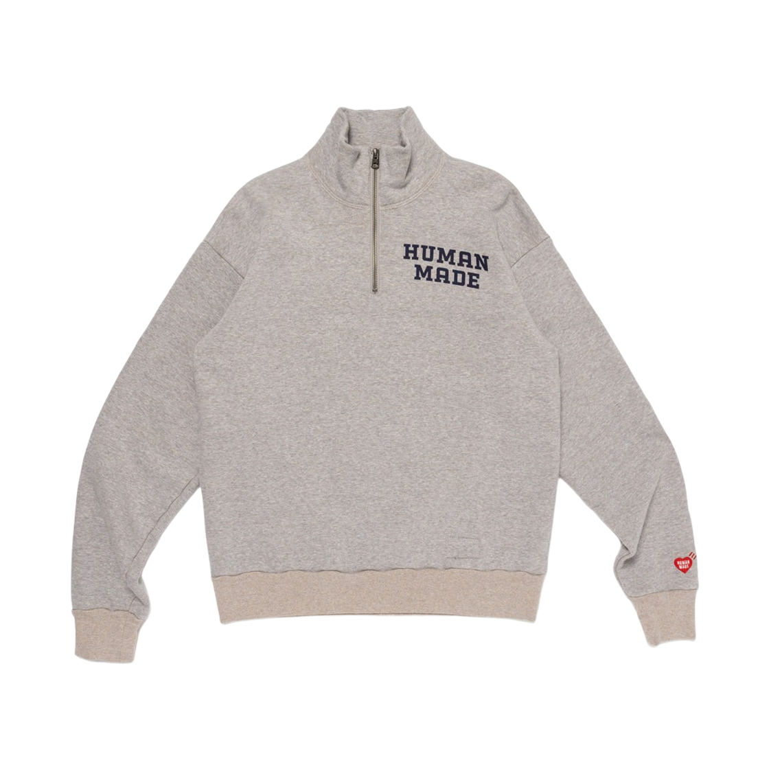 HM30CS010 Human Made Half-Zip Sweatshirt Gray