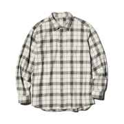 Uniqlo Flannel Check Long Sleeve Shirt Natural - JP