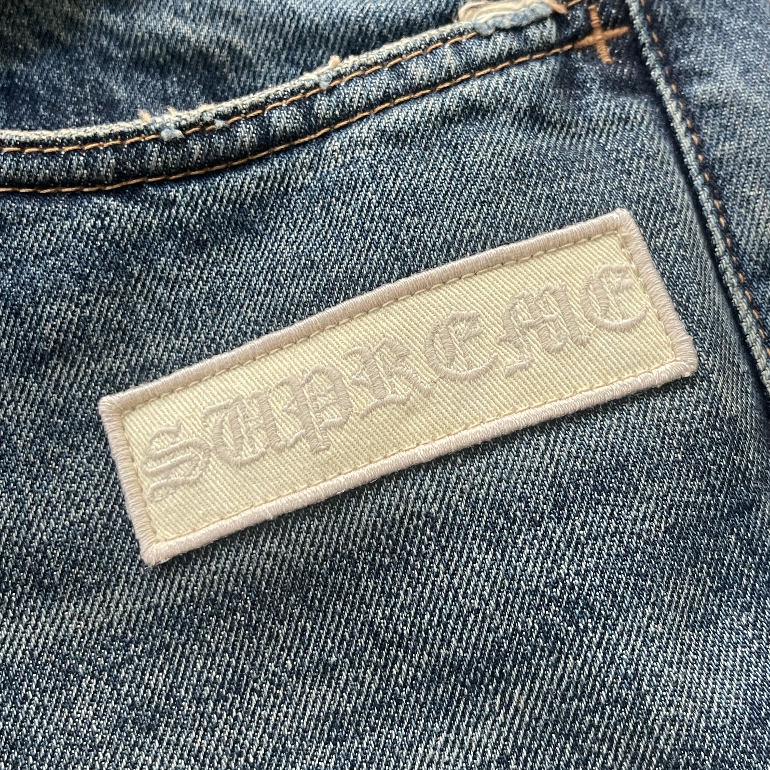 Supreme x Number (N)ine Patches Loose Fit Selvedge Jean Washed Indigo - 25FW 착용 스타일 - 5