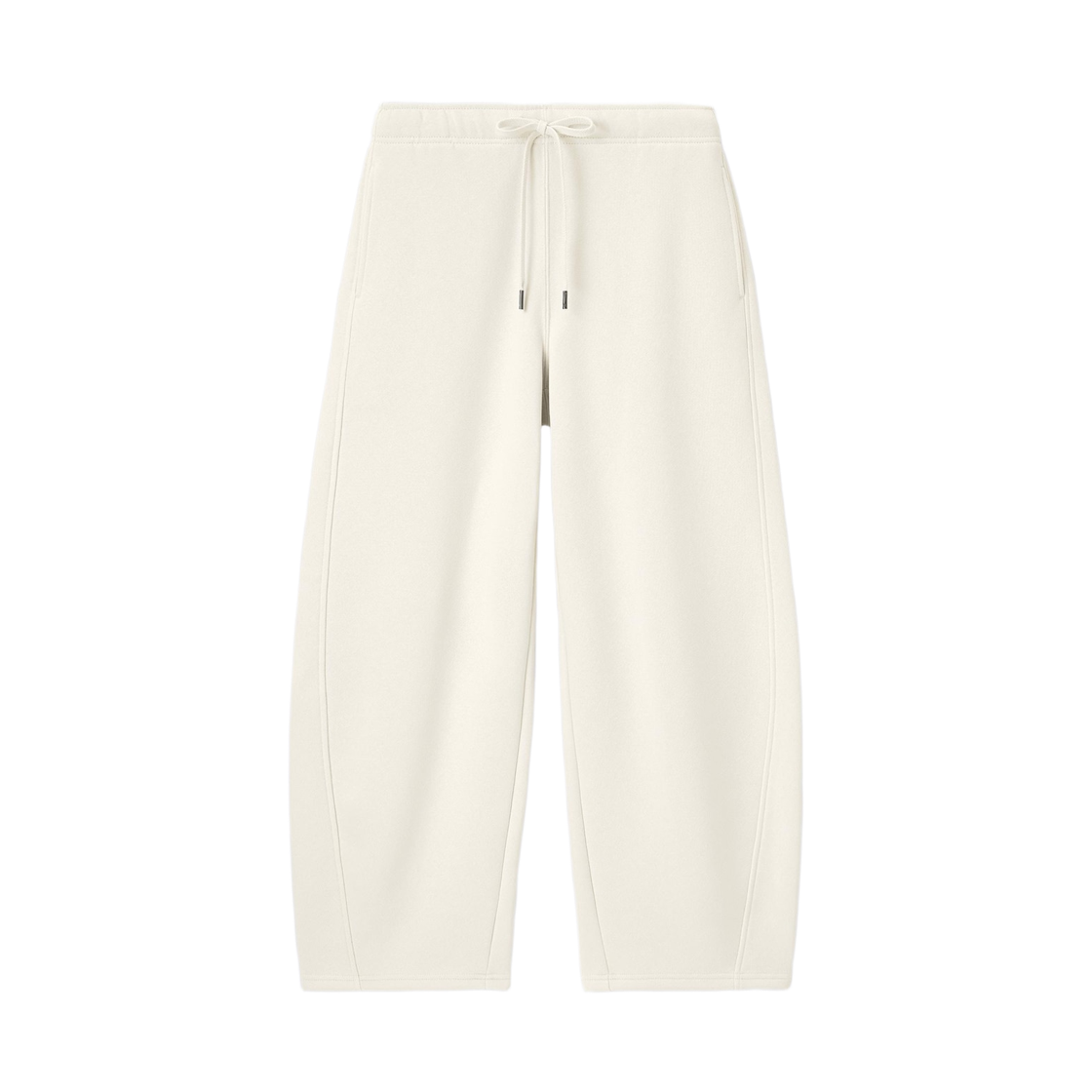 357922-30 (W) GU Heavy Weight Sweat Barrel Leg Pants Natural