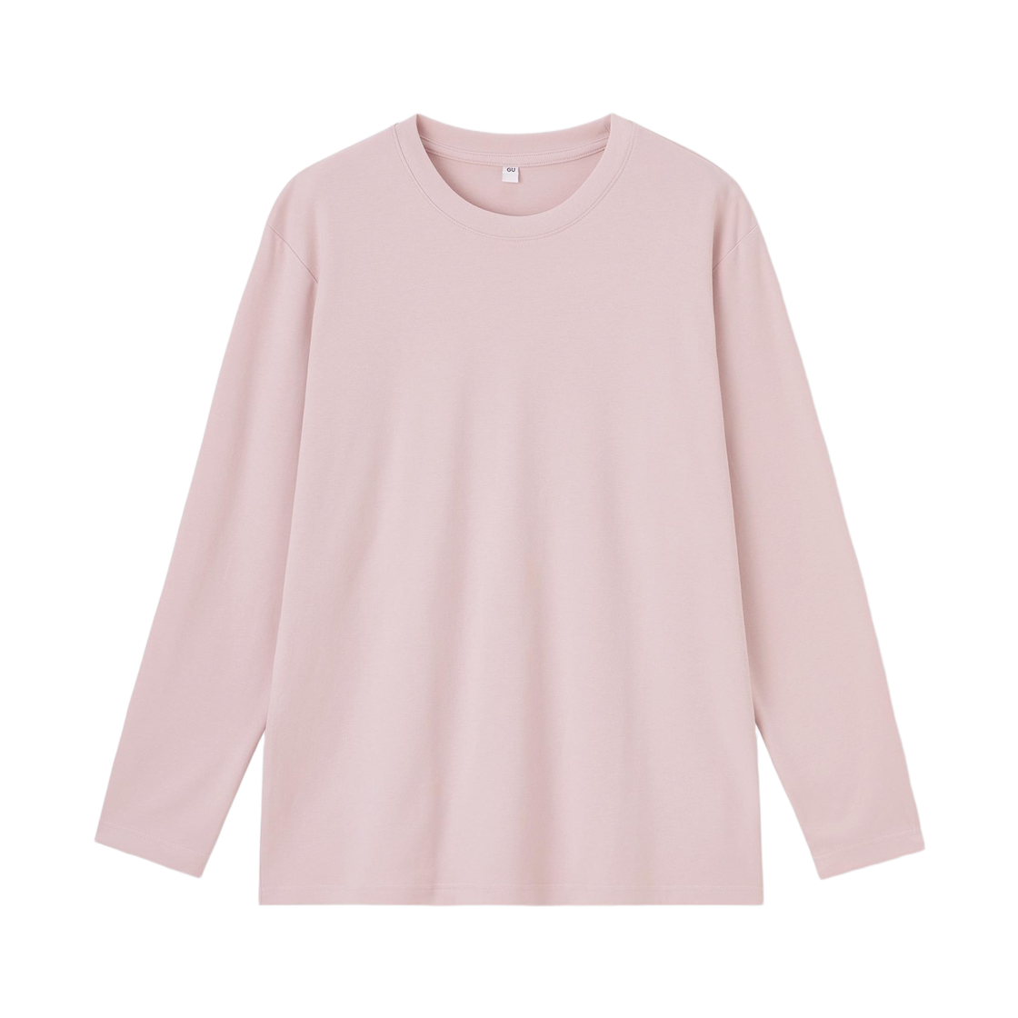 GU 소프트 코튼 크루넥 티셔츠 핑크