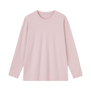 GU Soft Cotton Crewneck T-Shirt Pink
