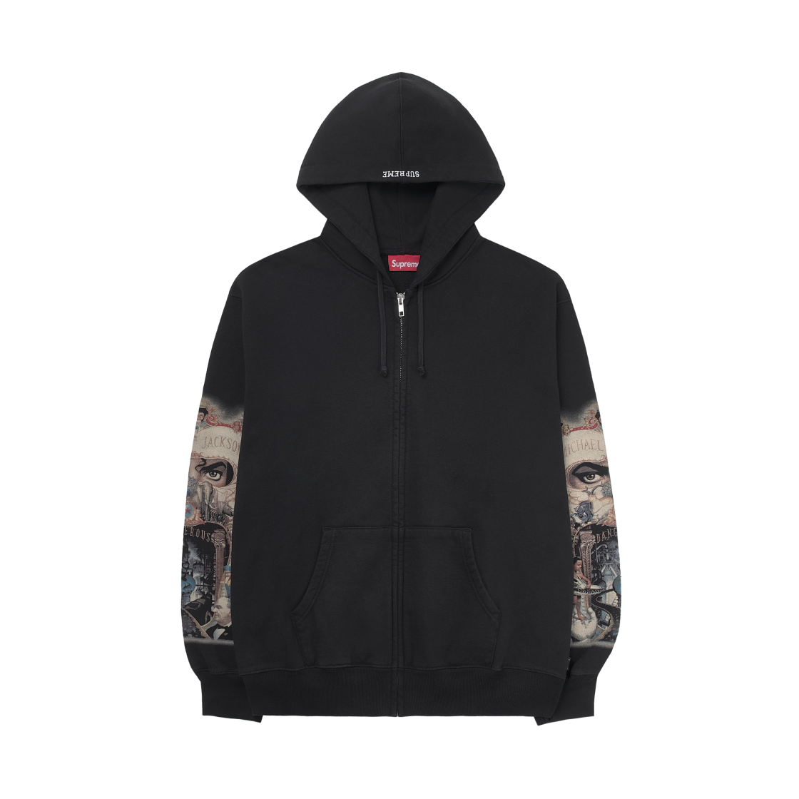 - Supreme x Michael Jackson Dangerous Zip Up Hooded Sweatshirt Black - 25FW