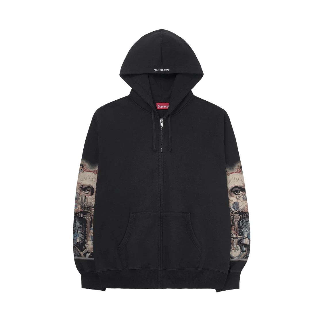 Supreme Supreme x Michael Jackson Dangerous Zip Up Hooded Sweatshirt Black - 25FW · S