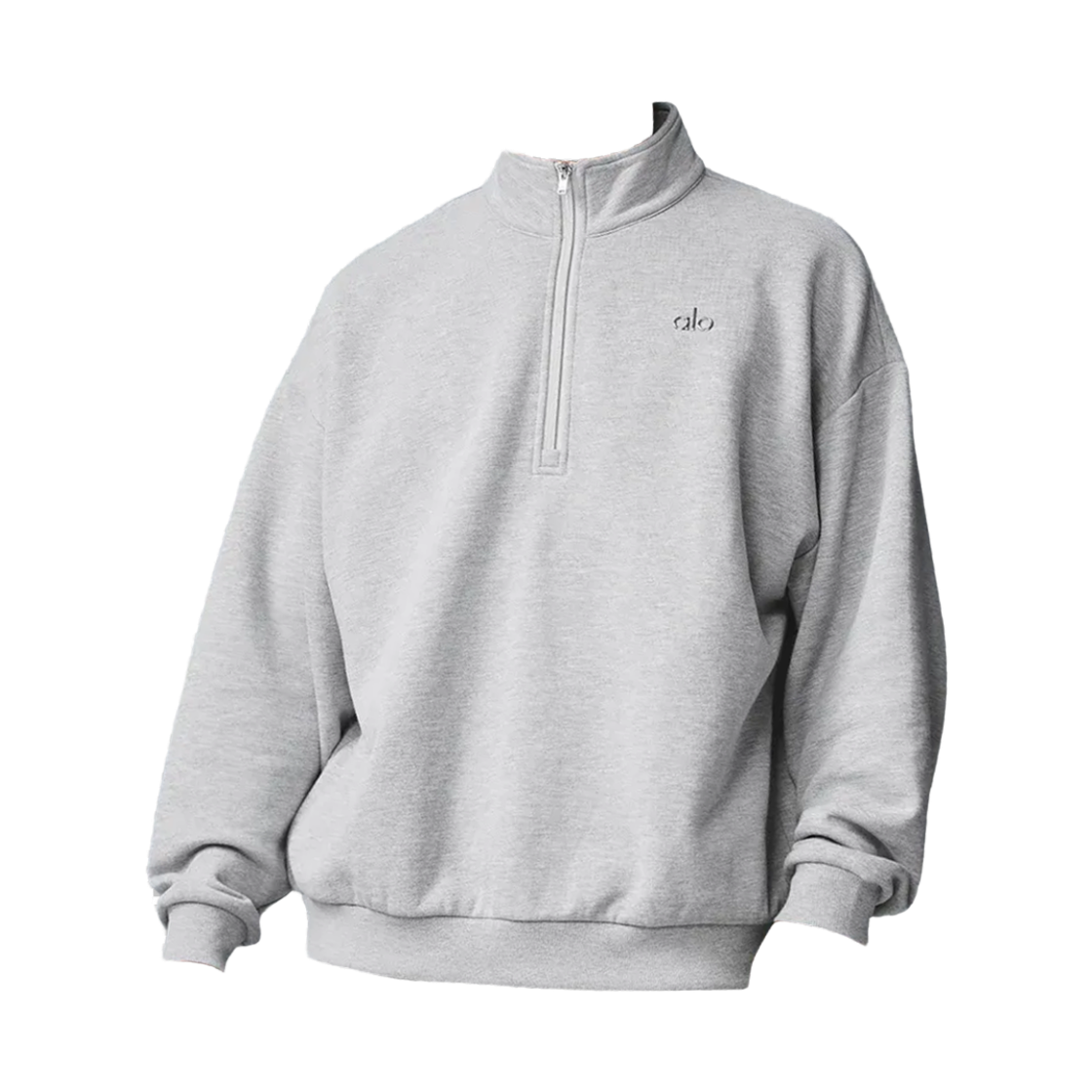 U3040RG Alo Yoga Accolade 1/4 Zip Pullover Athletic Heather Grey