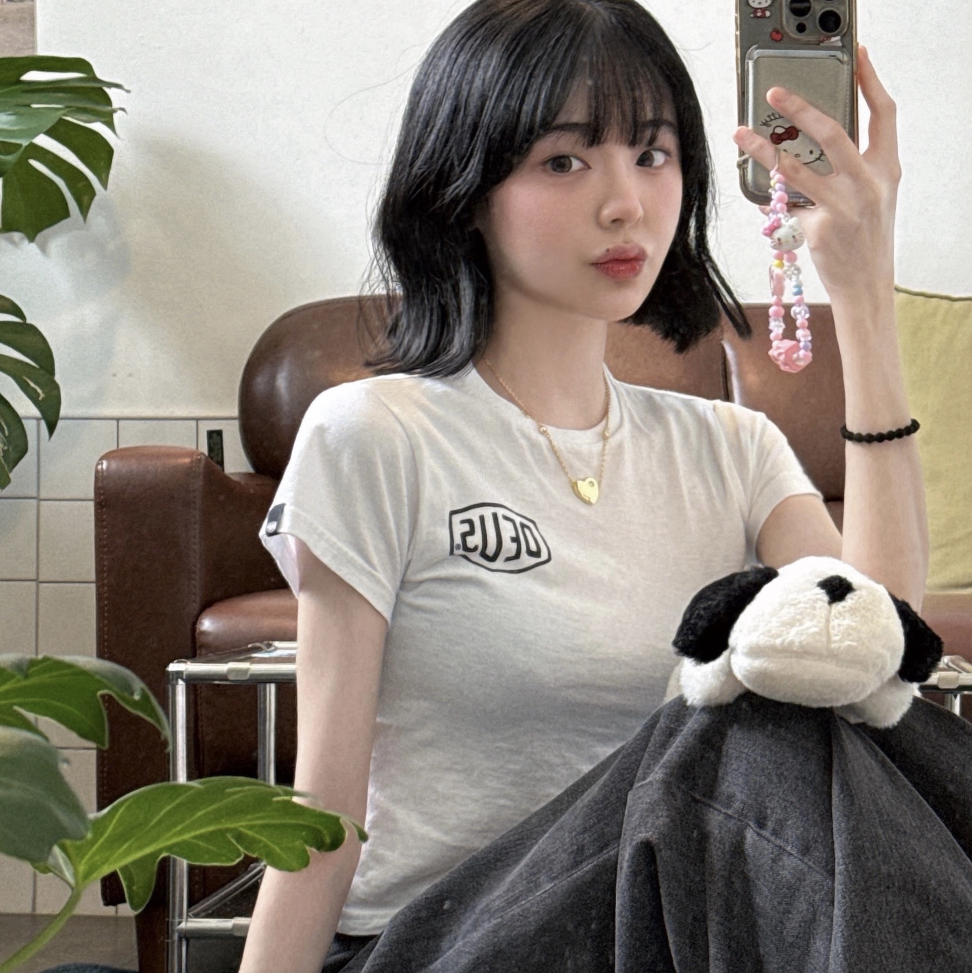 (Kids) Deus Ex Machina College Seoul T-Shirt White 착용 스타일 - 2