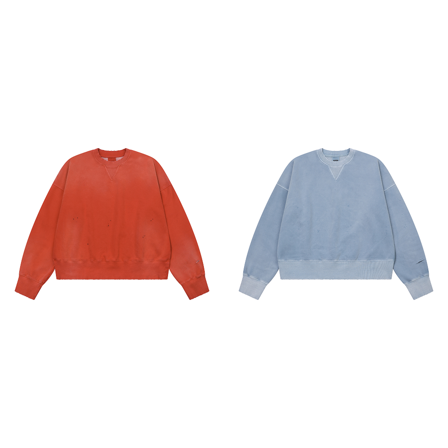 더가이즈 블랭크맨션 25FW 자이언츠 디스트레스드 스웨트 셔츠 레드(The Guys BLANKMANSION 25FW Giants Distressed Sweat Red) - 3
