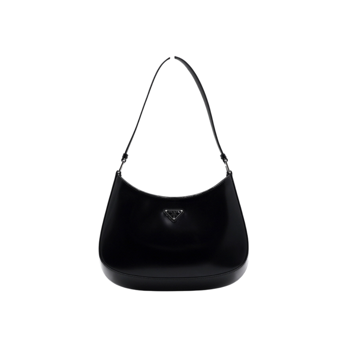 ITFO8PALK54R Prada 1BC499 Black Cleo Brushed Leather Tote & Shoulder Bag