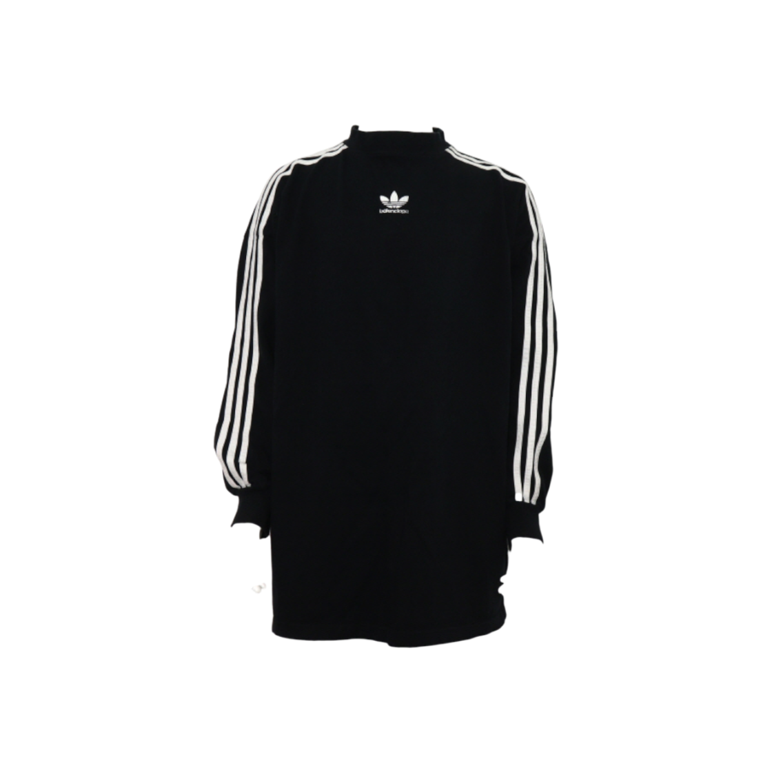 IT8MO37DOH3V Balenciaga x Gucci Black and White Stripe Logo Long Sleeve T-Shirt