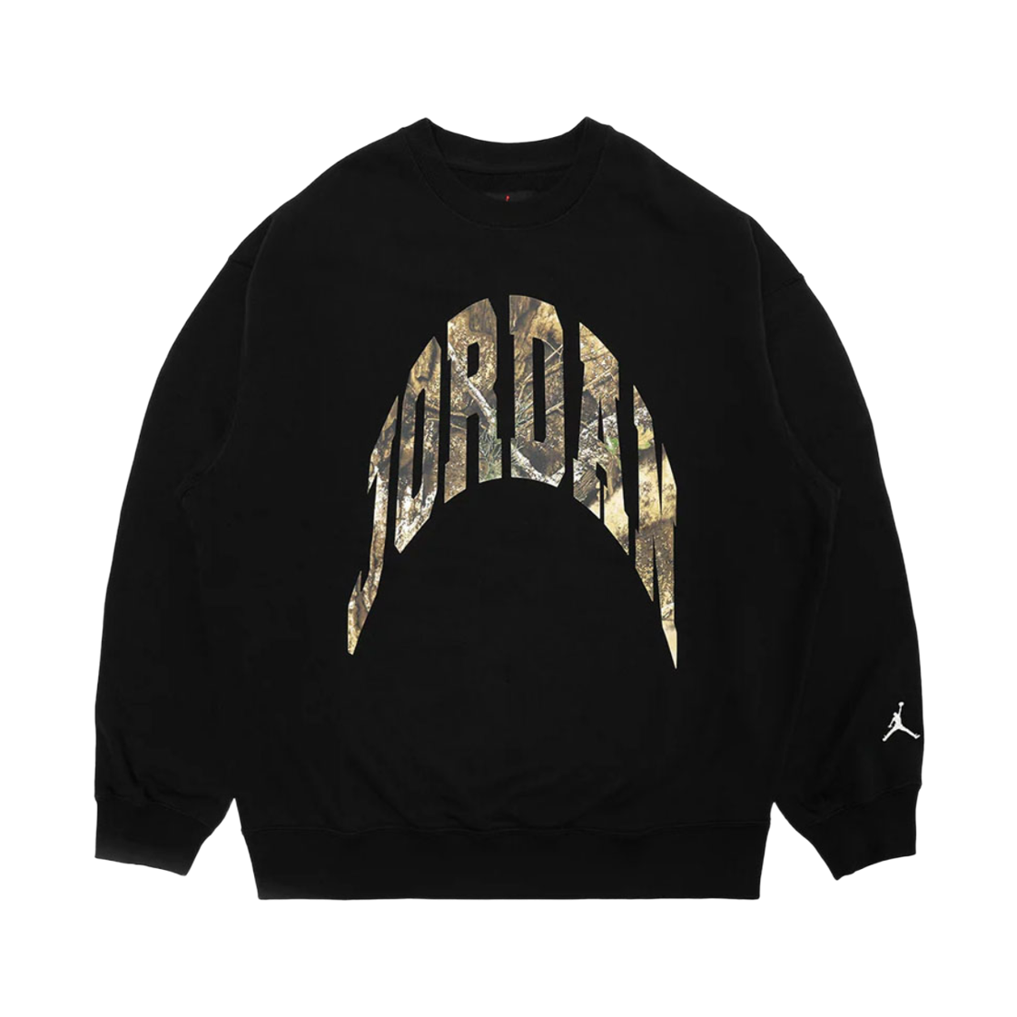 IM6304-010 Jordan Brooklyn French Terry Realtree Crewneck Sweatshirt Black Sail (IM6304-010)