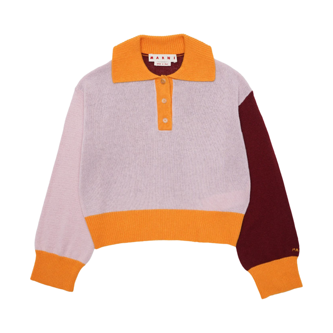 POMD0033Q0UFX385-CBC20 [20% 쿠폰] (W) Marni Maglione Polo Cashmere Sweater Multicolor