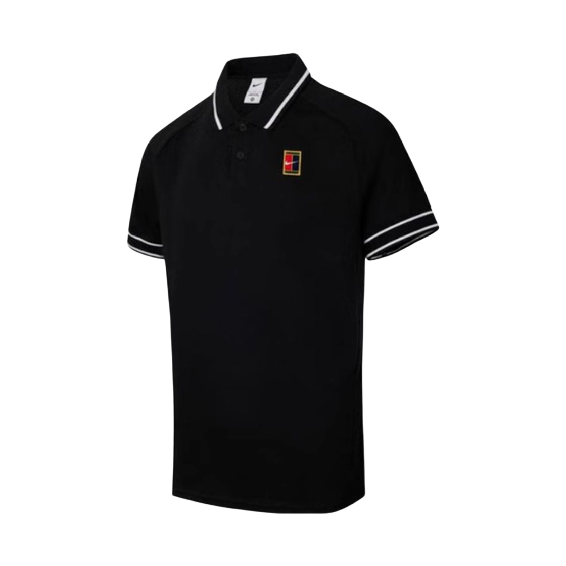 FQ2102-010 Nike Court Heritage Tennis Polo Black White - Asia