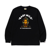 BAPE ABC Camo Milo Hoodie L/S T-Shirt Black Green