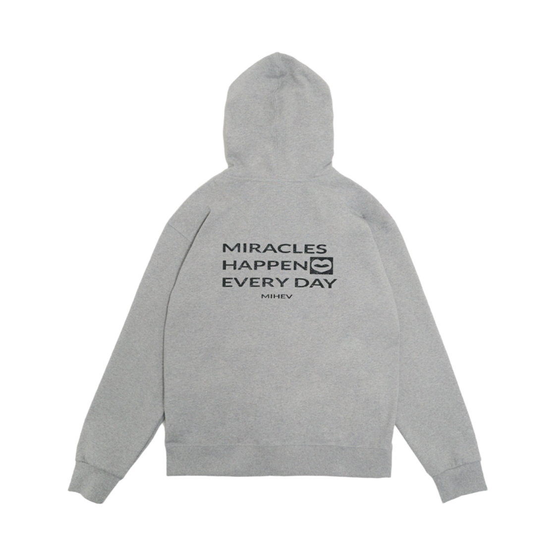 미헤브 백 크랙 로고 집업 후드 멜란지(mihev Back Cracked Logo Zip-Up Hoodie Melange) - 2