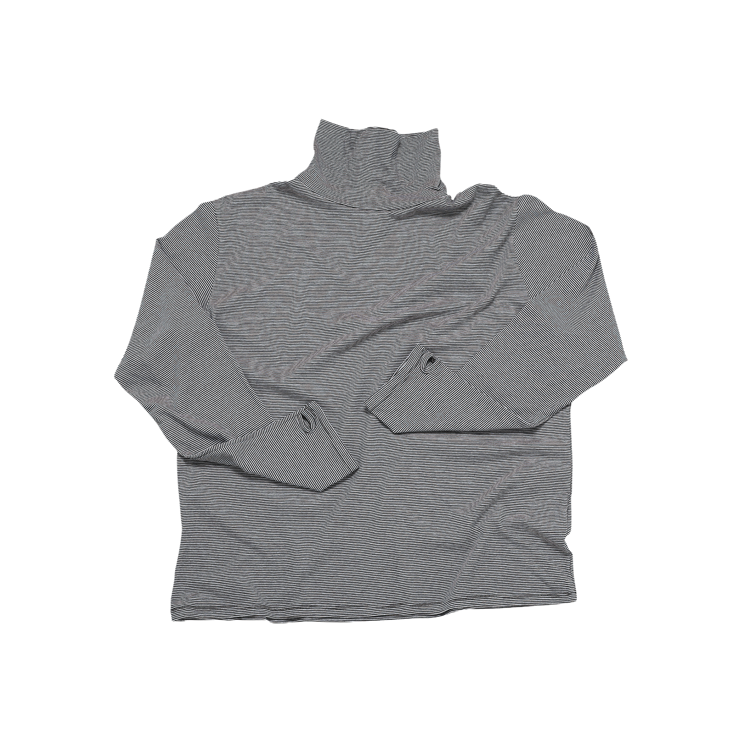 엠제이디 스트라이프 모크넥 롱슬리브 블랙(MJD Striped Mock Neck Long Sleeve Black)