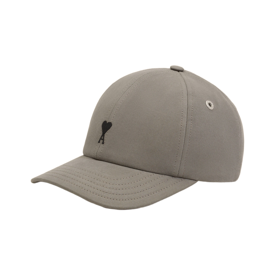 아미 그레이 코튼 아미 드 하트 자수 캡 카본(AMI Grey Cotton Ami De Coeur Embroidery Cap Carbon) - 1