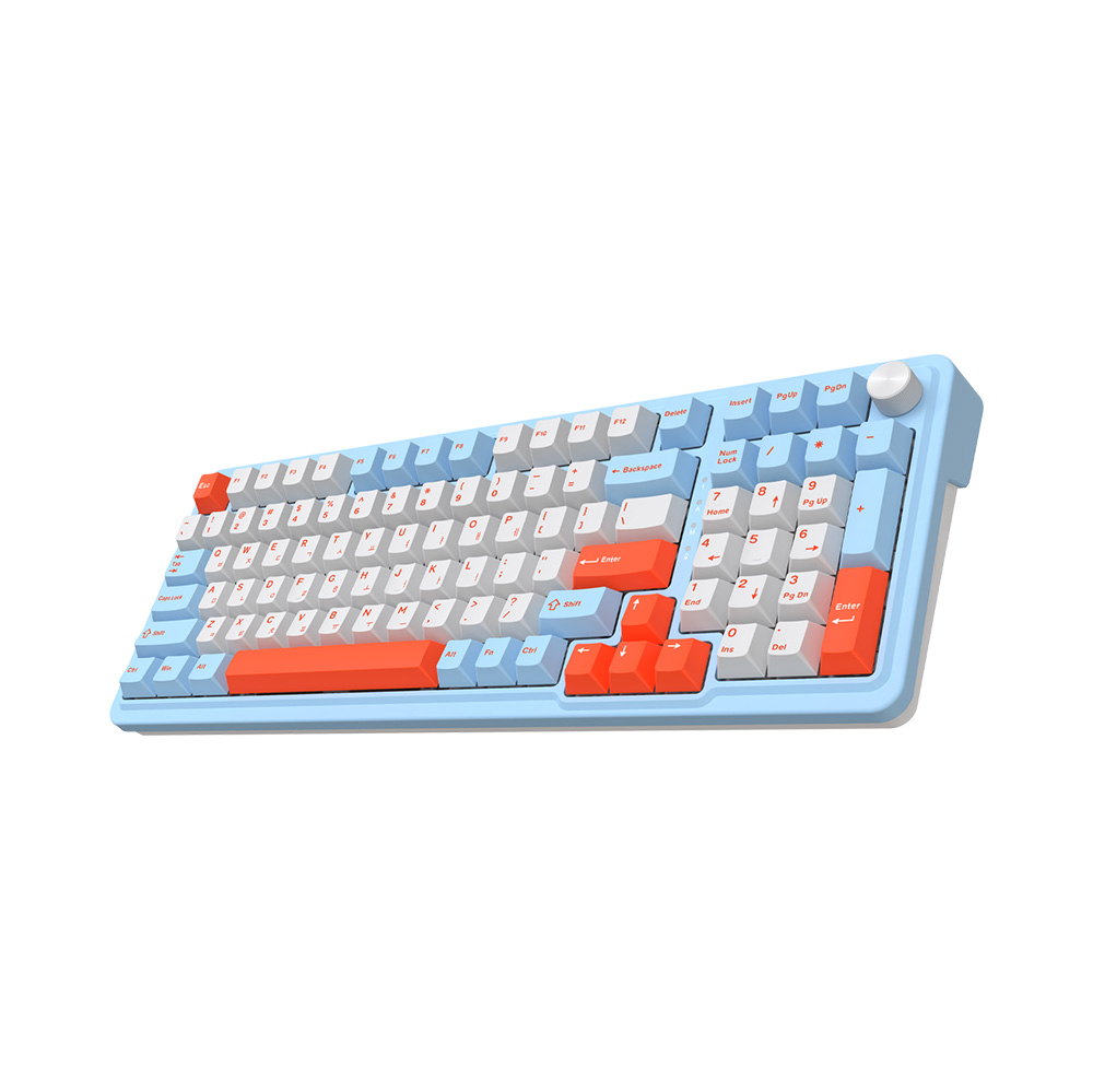 앱코 AK998 8K OTEMU 특주축 기계식 키보드 스카이 블루 멜론축(ABKO AK9988KOTEMU Special axis Mechanical keyboard Sky Blue Melon axis) - 3