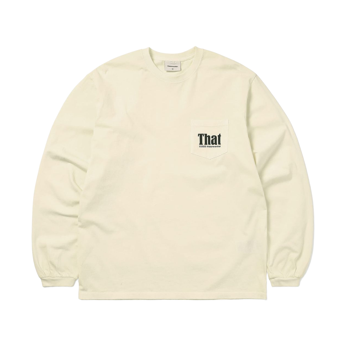 디스이즈네버댓 댓 포켓 롱슬리브 티셔츠 아이보리(Thisisneverthat That Pocket L/S T-Shirt Ivory) - 1