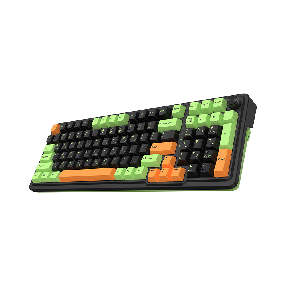 앱코 AK99 유무선 블루투스 3모드 기계식 키보드 그린 저소음 피치축 V3(ABKO AK99 wired/wireless Bluetooth 3 mode mechanical keyboard green low noise pitch axis V3) - 2