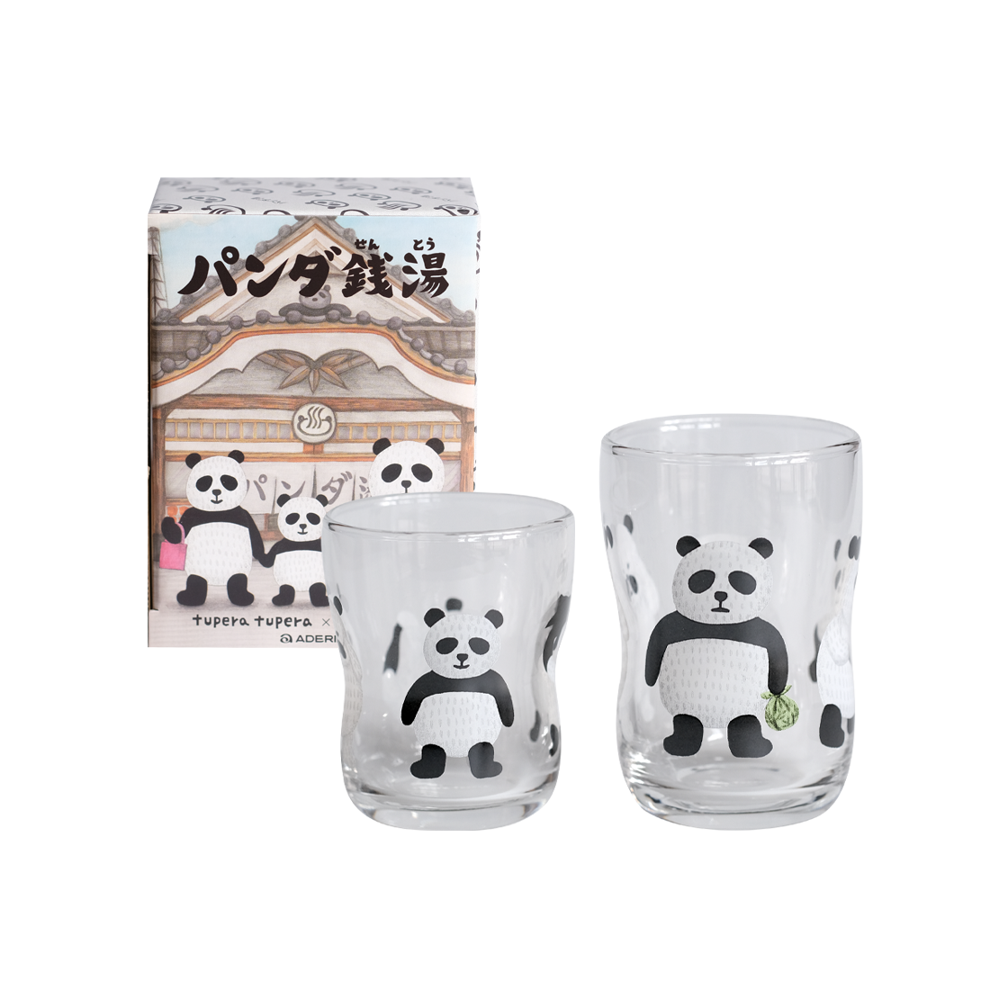 미노항 코리아 판다 목욕탕 유리컵 세트