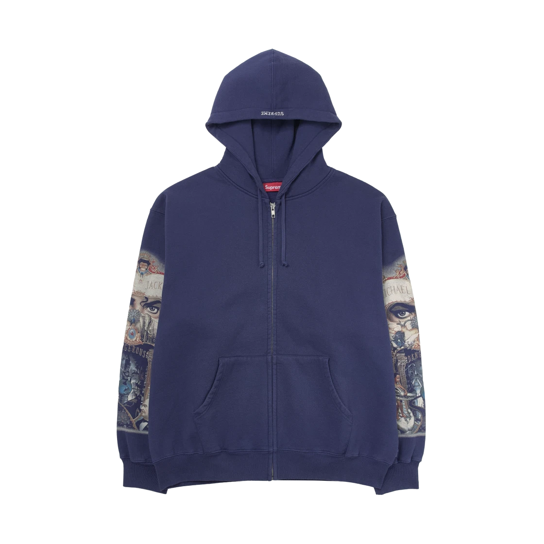 Supreme Supreme x Michael Jackson Dangerous Zip Up Hooded Sweatshirt Washed Navy - 25FW · S