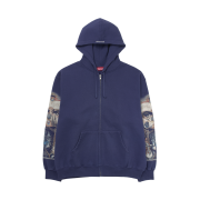 Supreme x Michael Jackson Dangerous Zip Up Hooded Sweatshirt Washed Navy - 25FW
