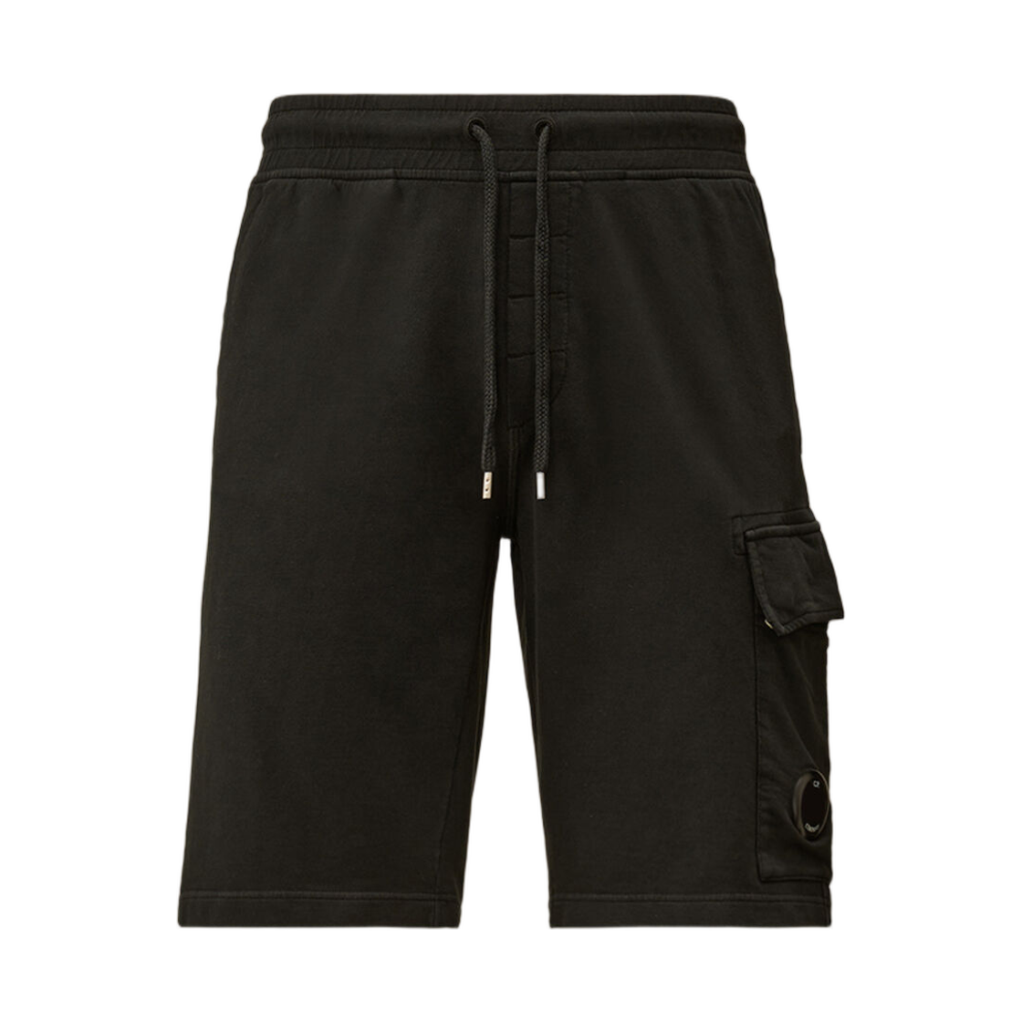 C.P. 컴퍼니 라이트 플리스 카고 렌즈 스웨트쇼츠 블랙(C.P. Company Light Fleece Cargo Lens Sweatshorts Black)
