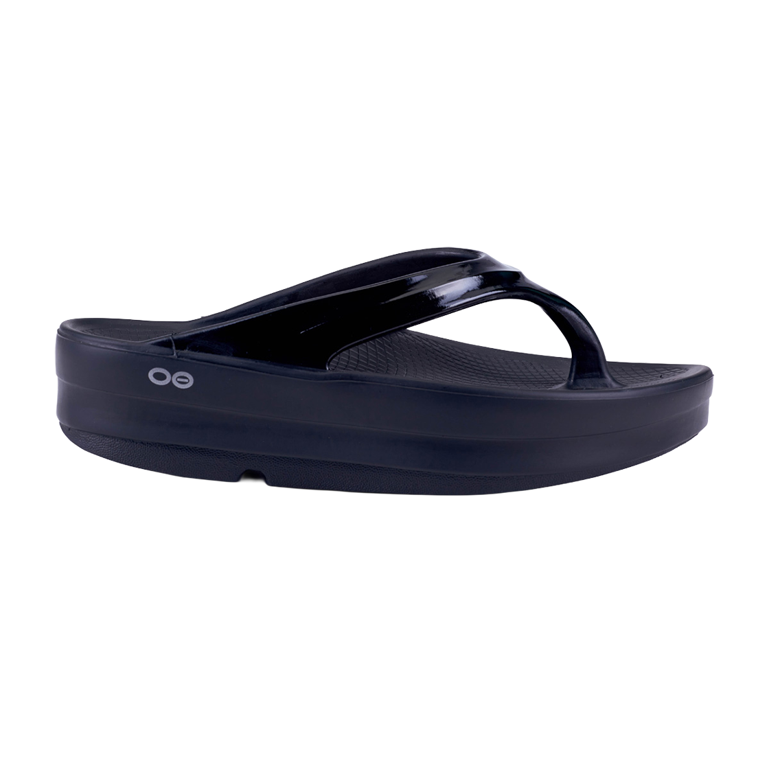 우포스 Oomega 블랙 남여공용 쪼리(OOFOS Oomega Black Unisex Flip-Flops)
