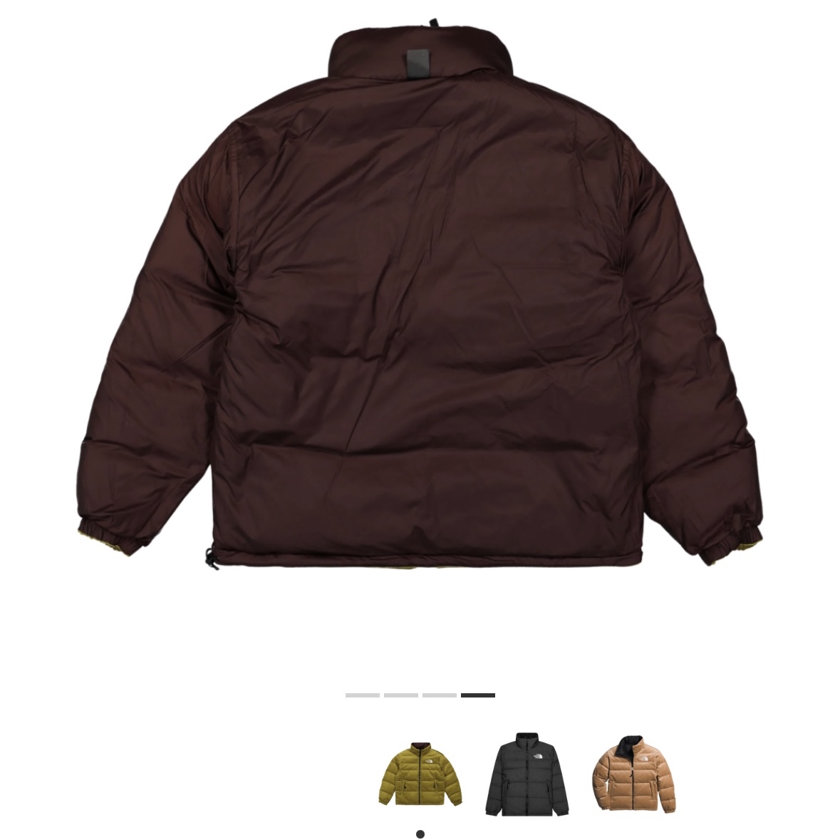 The North Face 92 Reversible Jacket Sulphur Moss Coal Brown 착용 스타일 - 4