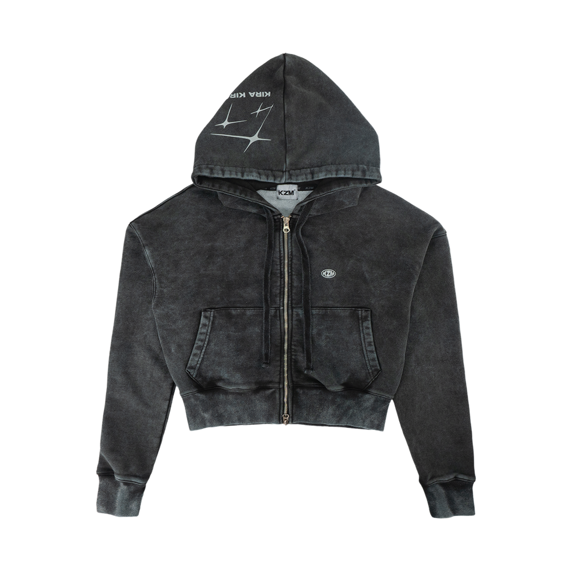 K25Z3004BK00 KZM Kirakira Washed Hoodie Zipup