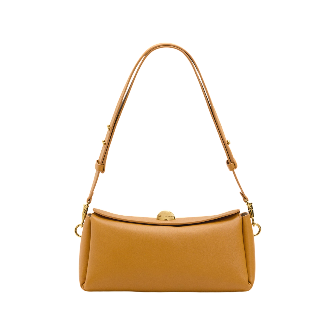 ULL027-AL0103-A086 AMI Yellow Cow Leather Carrousel Bag Honey