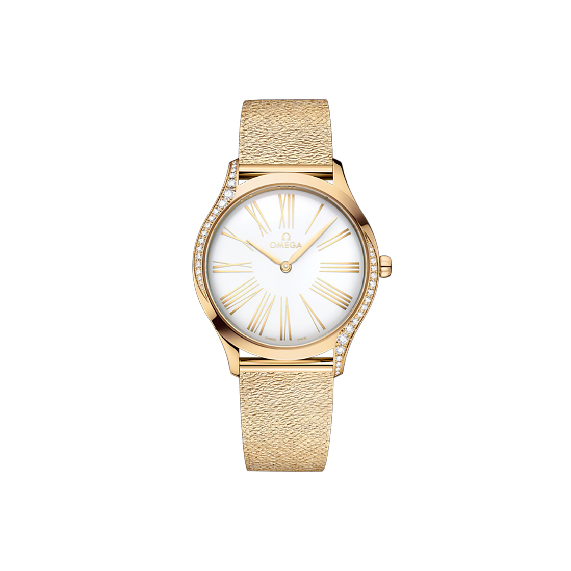 IT5RSLBCVFQU Omega De Ville Treasure 36mm Diamond Bezel White Roman No. 7078