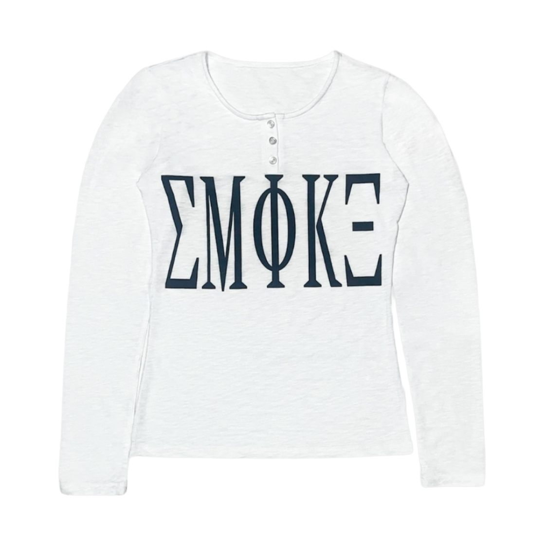 스모크어스타 스모크 코드 롱 슬리브 화이트(Smokeastar Smoke Code Long-Sleeve White)