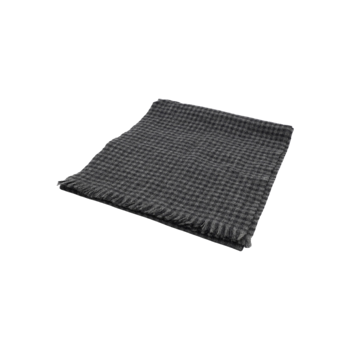 ITW5TK8EBRWS Saint Laurent Gray Wool Check Unisex Scarf