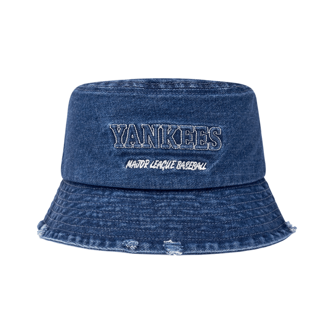 3AHTV035N-50BLL MLB Denim Embossed Bucket Hat New York Yankees Light Blue