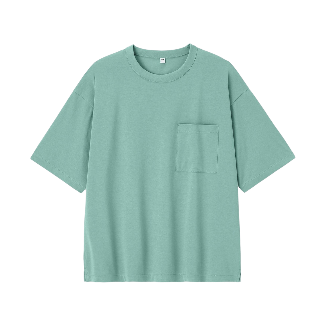 GU 드라이 5부 박시 티셔츠 그린(GU Dry Boxy T-Shirt Five Quarter Green) - 1