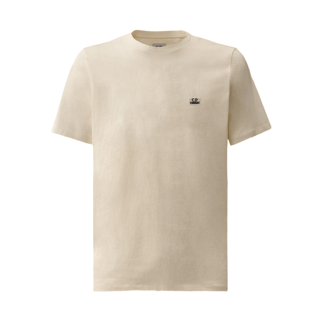 RCCMTS726A005100W103 C.P. Company 30/1 Jersey Short Sleeve Logo Patch T-Shirt Gauze White - 25FW