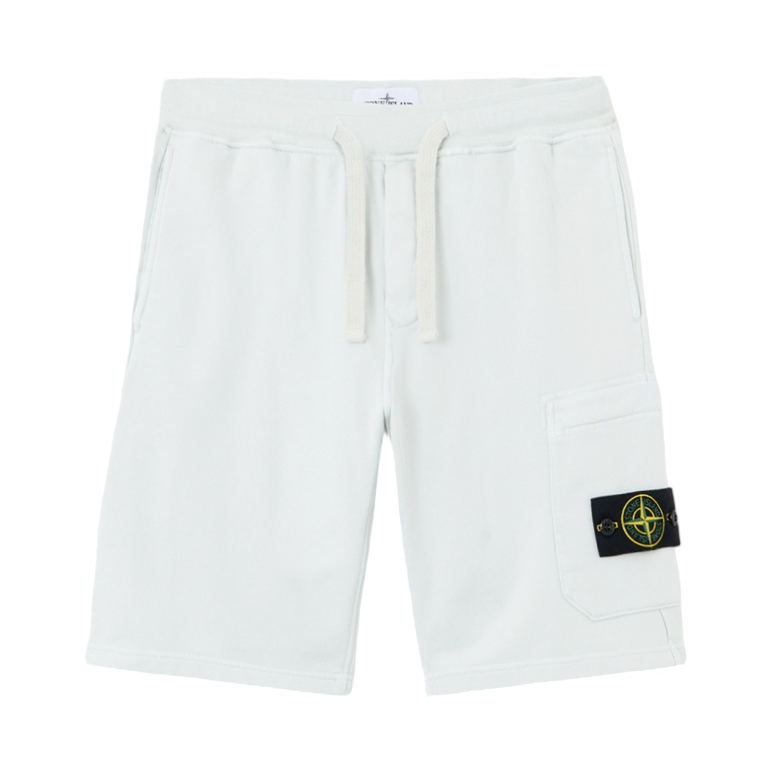 L1S1562000-11S0051-V0041 Stone Island 6200011 Organic Cotton Fleece Regular-Fit Jogger Shorts with Cargo Pocket Sky Blue - 26SS