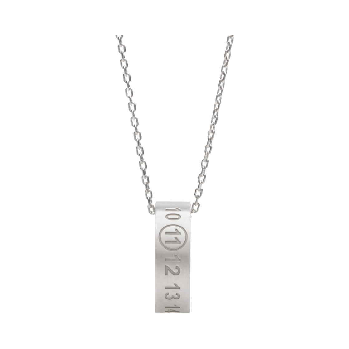 SM1UU0065P8863101 Maison Margiela Numerical Ring Pendant Necklace Silver