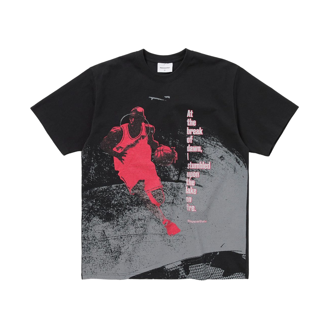 디스이즈네버댓 풀 코트 티셔츠 블랙(Thisisneverthat Full Court T-Shirt Black) - 1