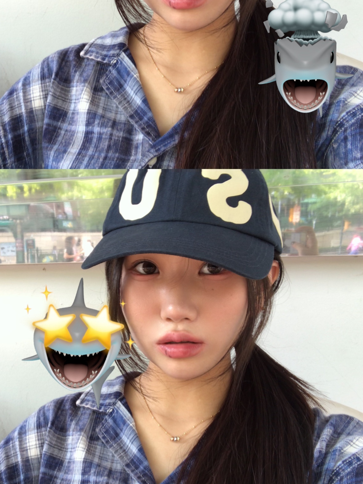 [트리플적립]SUNLOVE Capital Cap Navy 착용 스타일